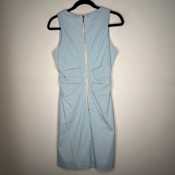 Sara Campbell Blue Stripe Sheath Mini Dress Size 8 - Picture 6 of 7